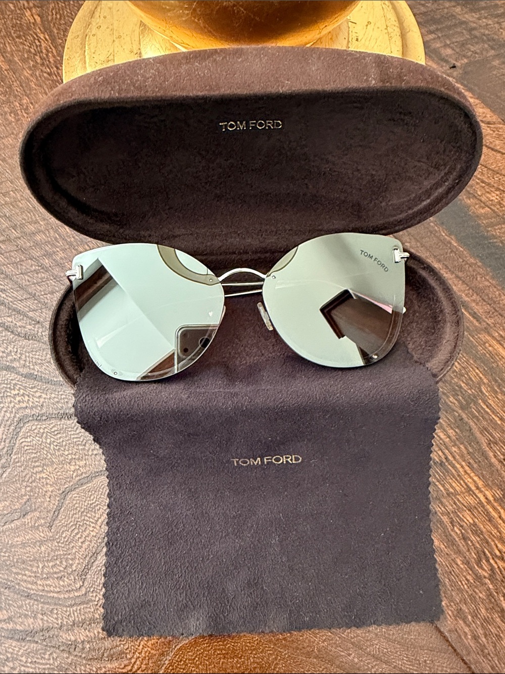 Tom Ford Women's Round Sunglasses with Brown Gradient Lenses